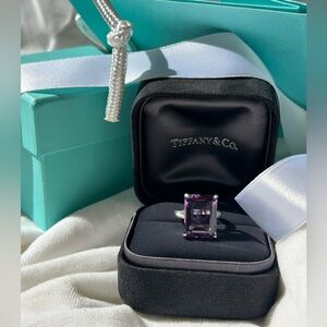 Tiffany & Co. Sterling Silver & Amethyst "Sparklers" Ring